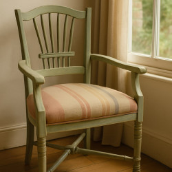 Conjunto 6 cadeiras verde/ esbranquiçado